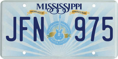 MS license plate JFN975
