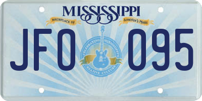 MS license plate JFO095