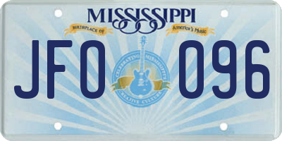 MS license plate JFO096