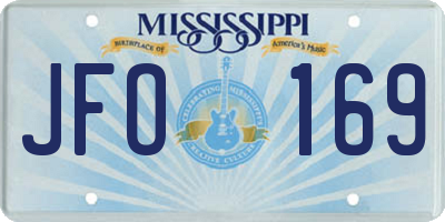 MS license plate JFO169