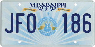 MS license plate JFO186