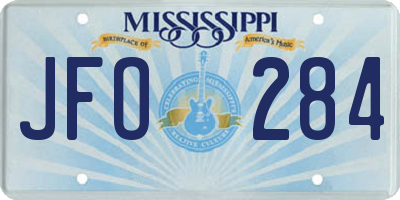 MS license plate JFO284