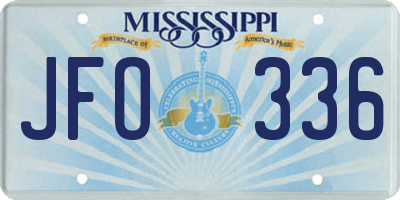 MS license plate JFO336