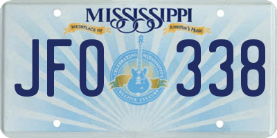 MS license plate JFO338