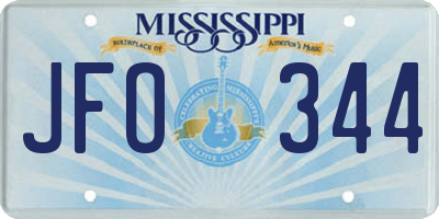 MS license plate JFO344