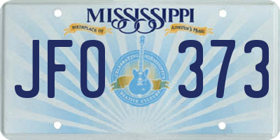 MS license plate JFO373