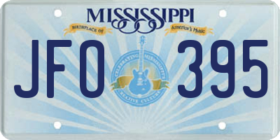 MS license plate JFO395