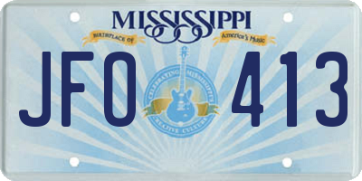 MS license plate JFO413