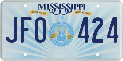 MS license plate JFO424