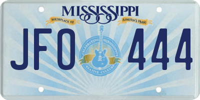 MS license plate JFO444