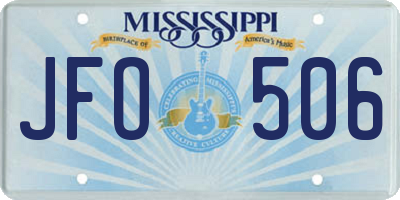 MS license plate JFO506