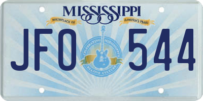 MS license plate JFO544