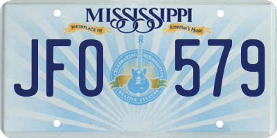 MS license plate JFO579