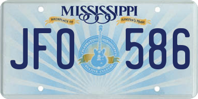 MS license plate JFO586