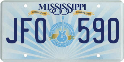 MS license plate JFO590
