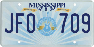 MS license plate JFO709