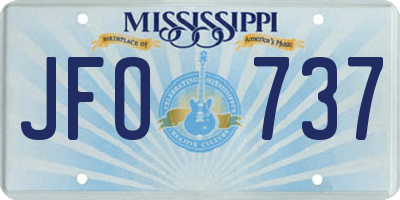 MS license plate JFO737