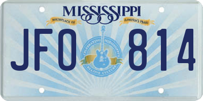 MS license plate JFO814