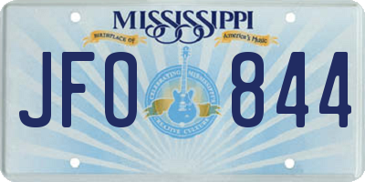MS license plate JFO844
