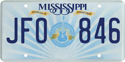MS license plate JFO846