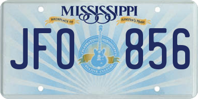 MS license plate JFO856
