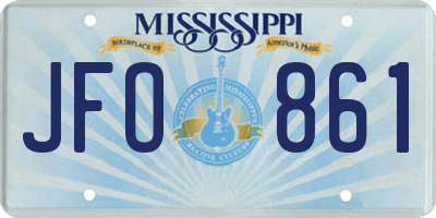 MS license plate JFO861