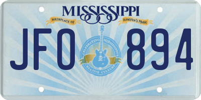 MS license plate JFO894