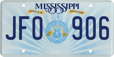 MS license plate JFO906