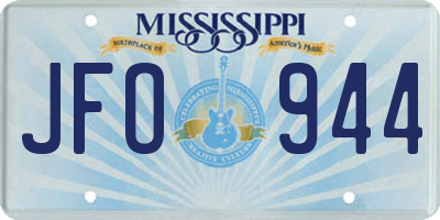 MS license plate JFO944