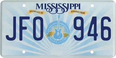 MS license plate JFO946