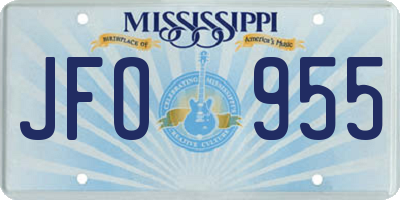 MS license plate JFO955