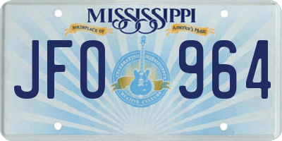 MS license plate JFO964