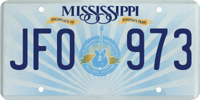 MS license plate JFO973