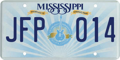 MS license plate JFP014