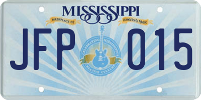 MS license plate JFP015