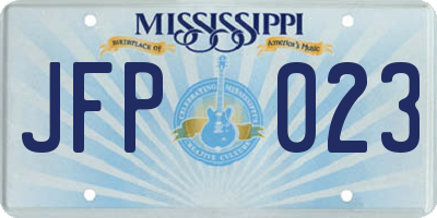 MS license plate JFP023