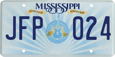 MS license plate JFP024