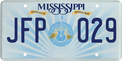 MS license plate JFP029