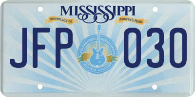 MS license plate JFP030