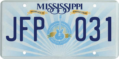 MS license plate JFP031
