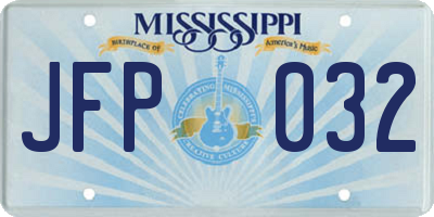 MS license plate JFP032