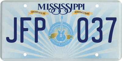 MS license plate JFP037