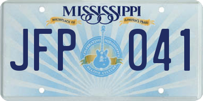 MS license plate JFP041