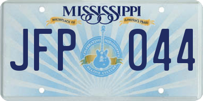 MS license plate JFP044