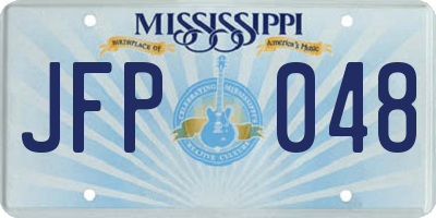 MS license plate JFP048