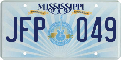 MS license plate JFP049