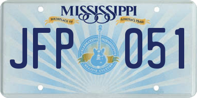 MS license plate JFP051
