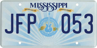MS license plate JFP053