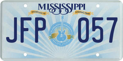 MS license plate JFP057