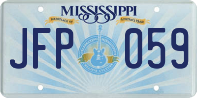 MS license plate JFP059